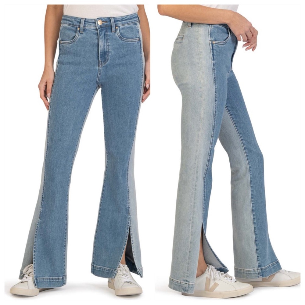 KUT From The Kloth Two Tone Mid Rise Trouser Jeans